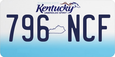 KY license plate 796NCF