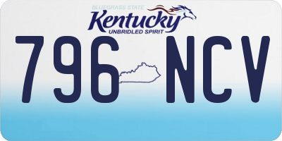KY license plate 796NCV