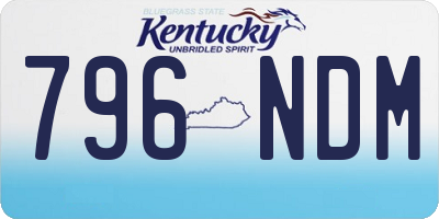 KY license plate 796NDM