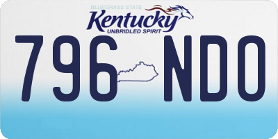 KY license plate 796NDO