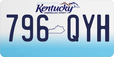 KY license plate 796QYH