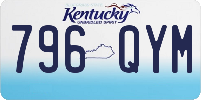 KY license plate 796QYM