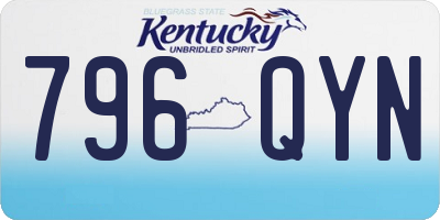 KY license plate 796QYN