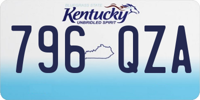 KY license plate 796QZA