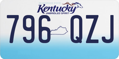 KY license plate 796QZJ