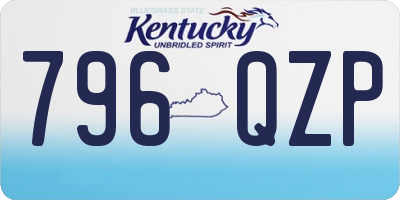 KY license plate 796QZP
