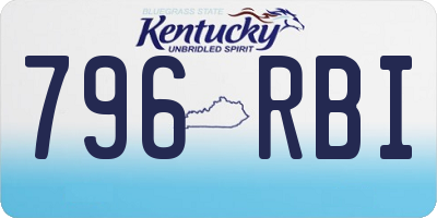 KY license plate 796RBI