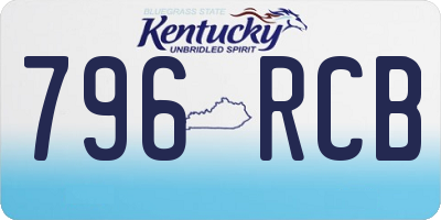 KY license plate 796RCB