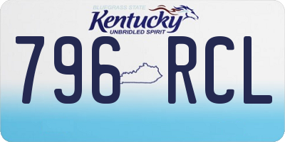 KY license plate 796RCL