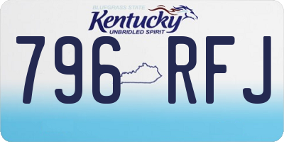 KY license plate 796RFJ