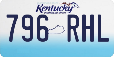 KY license plate 796RHL