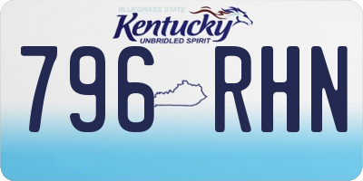 KY license plate 796RHN