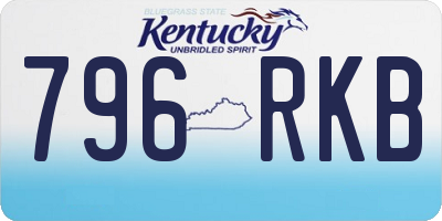 KY license plate 796RKB