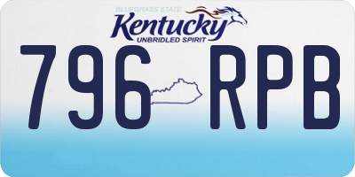 KY license plate 796RPB