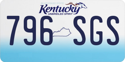 KY license plate 796SGS
