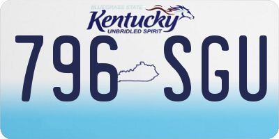 KY license plate 796SGU