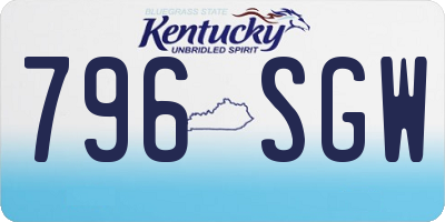 KY license plate 796SGW