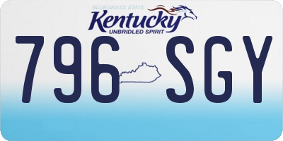 KY license plate 796SGY
