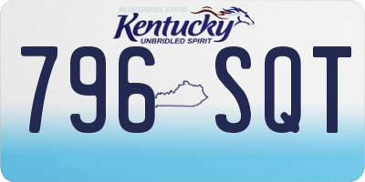 KY license plate 796SQT