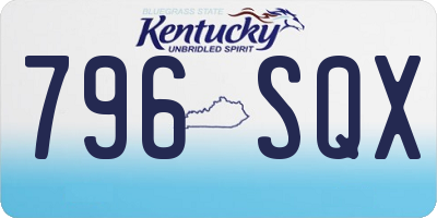 KY license plate 796SQX
