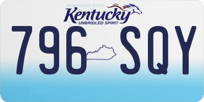 KY license plate 796SQY