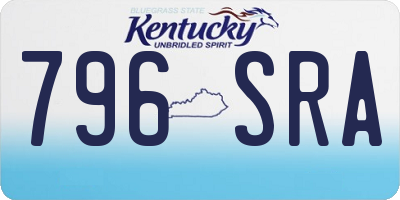 KY license plate 796SRA