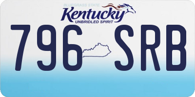 KY license plate 796SRB