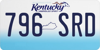 KY license plate 796SRD