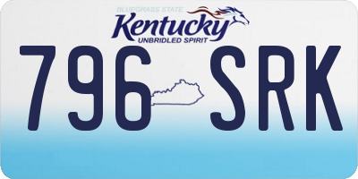KY license plate 796SRK