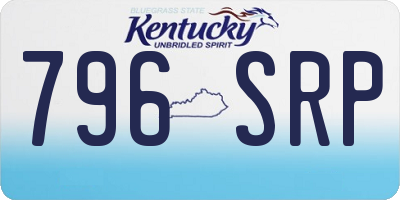 KY license plate 796SRP