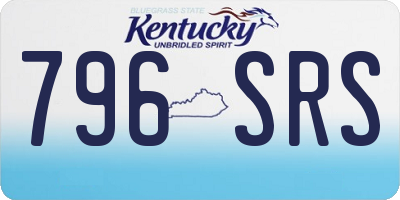 KY license plate 796SRS