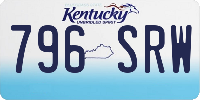 KY license plate 796SRW
