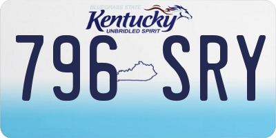 KY license plate 796SRY