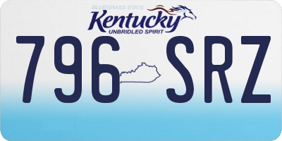 KY license plate 796SRZ