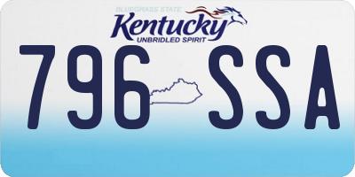 KY license plate 796SSA