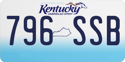 KY license plate 796SSB