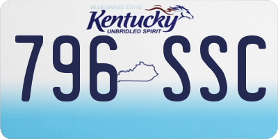 KY license plate 796SSC