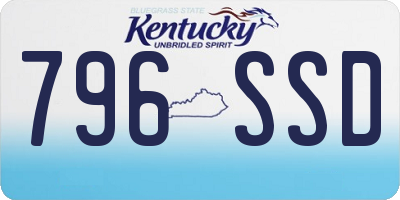 KY license plate 796SSD