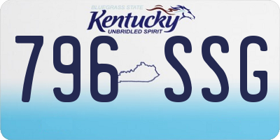 KY license plate 796SSG