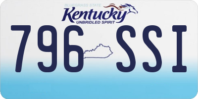 KY license plate 796SSI