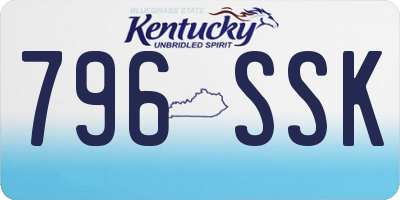 KY license plate 796SSK
