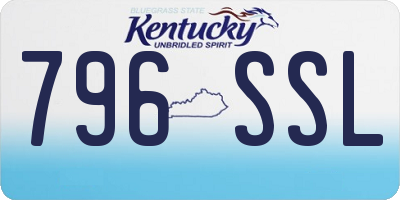 KY license plate 796SSL