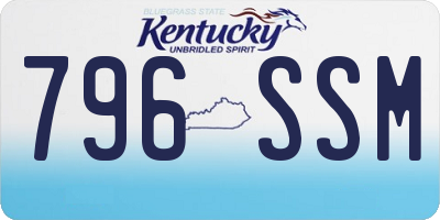 KY license plate 796SSM