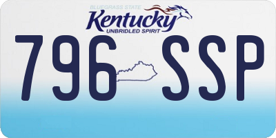 KY license plate 796SSP