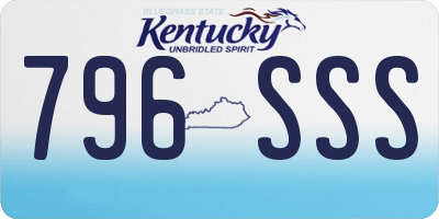 KY license plate 796SSS