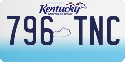KY license plate 796TNC
