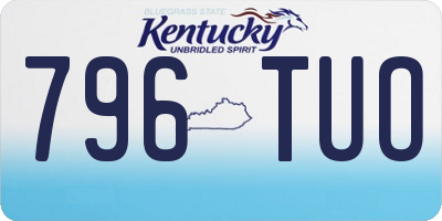 KY license plate 796TUO