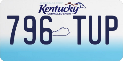 KY license plate 796TUP