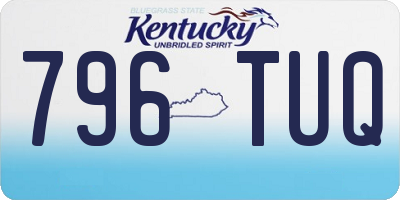 KY license plate 796TUQ