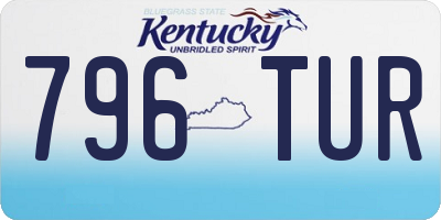 KY license plate 796TUR